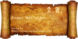 Kvasz Mónika névjegykártya